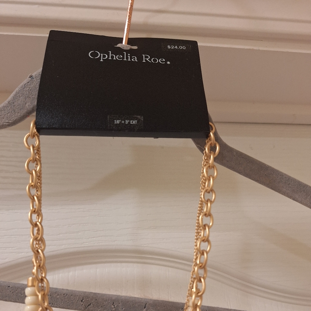 Gold and Black‎ Layered Necklace NWT Ophelia Rose - Picture 5 of 5